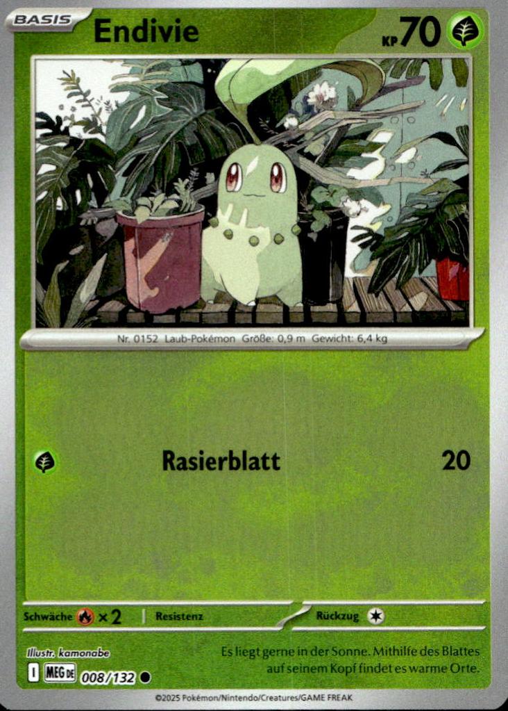 Endivie - Mega Evolution (Common) [MEG-8] German / Near Mint / Reverse-Holo Normal