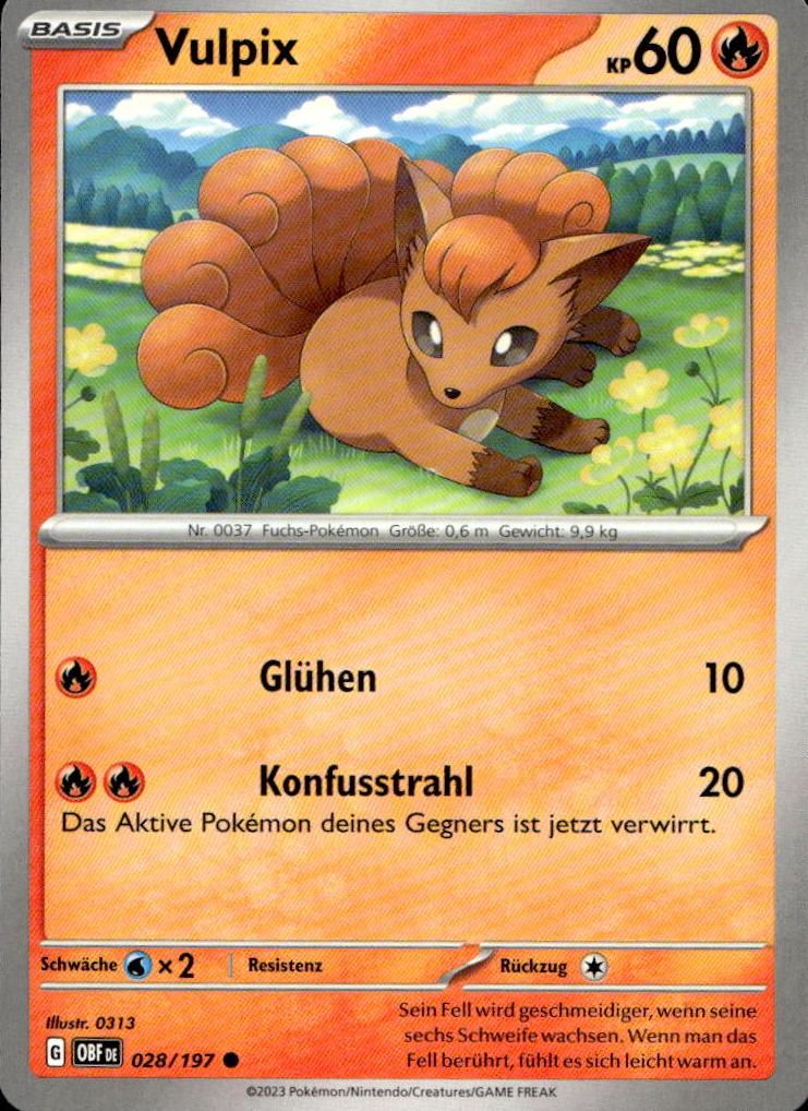 Vulpix - Obsidian Flames (Common) [OBF-28] German / Near Mint / Normal