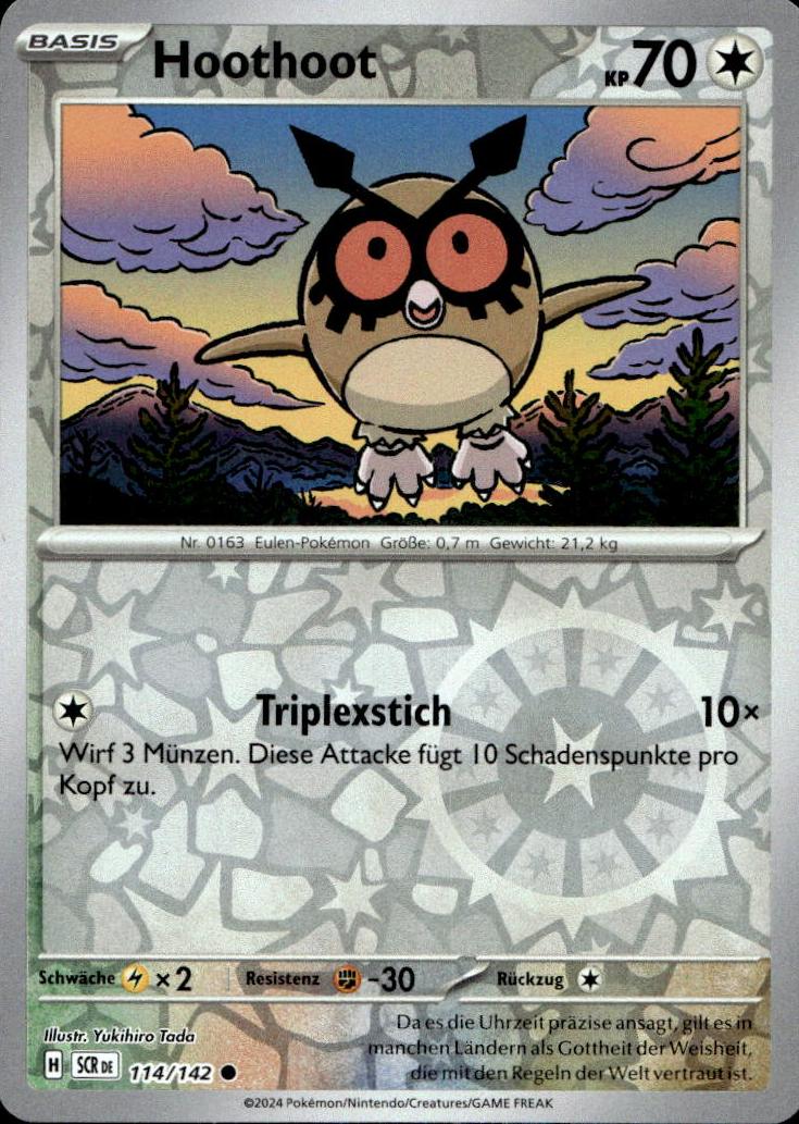 Hoothoot - Stellar Crown (Common) [SCR-114] German / Near Mint / Reverse-Holo Normal