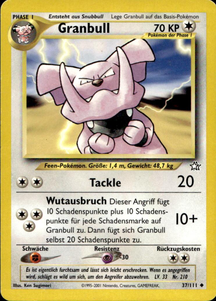 Granbull - Neo Genesis (Uncommon) [N1-37] German / Excellent / Normal