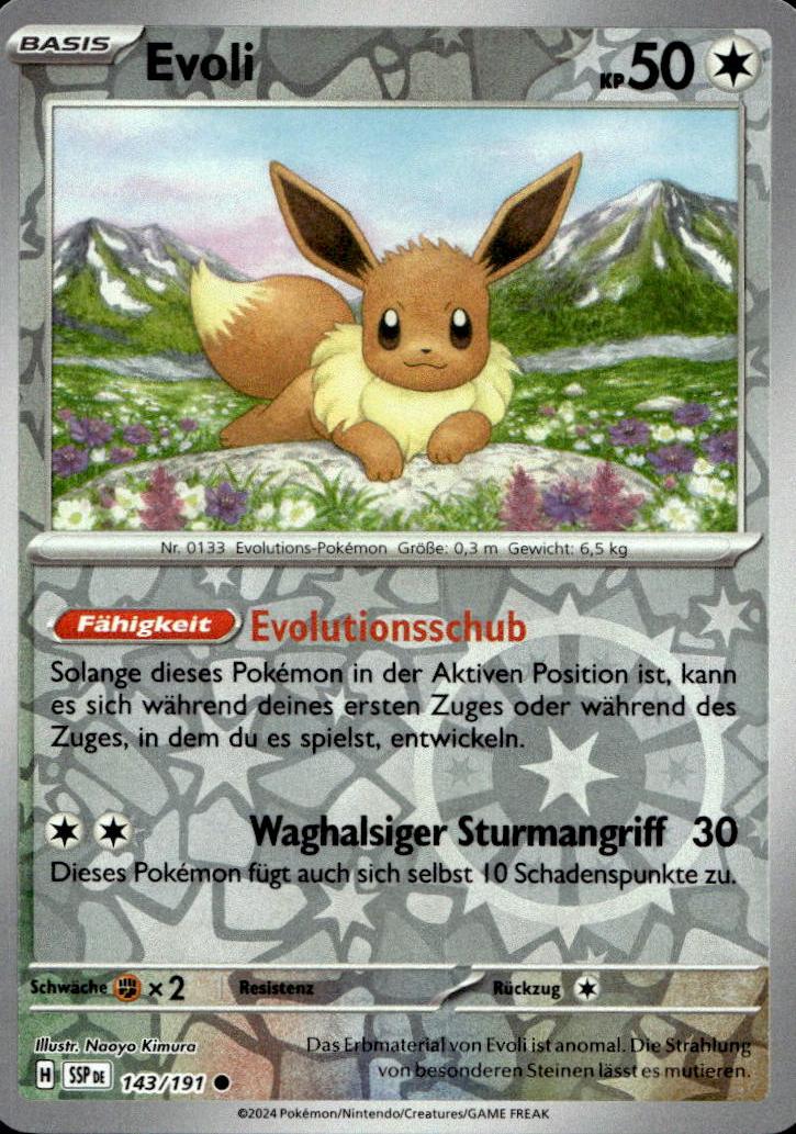Evoli - Surging Sparks (Common) [SSP-143] German / Near Mint / Reverse-Holo Normal