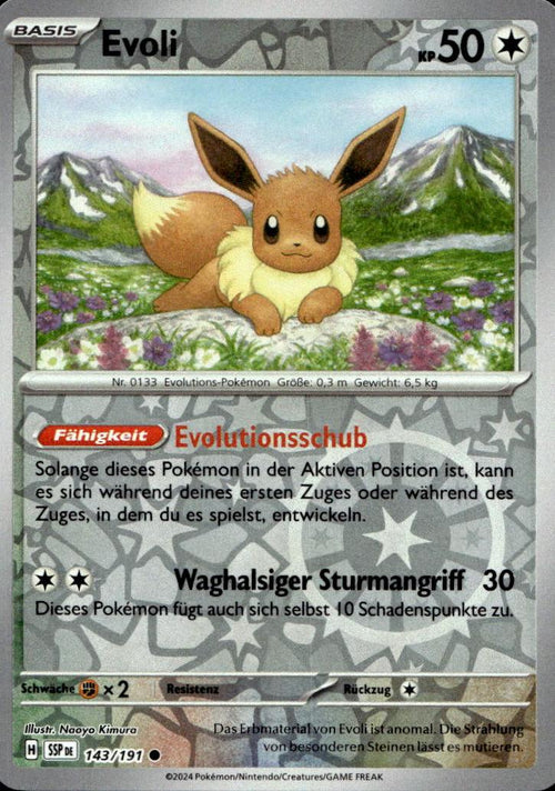 Evoli - Surging Sparks (Common) [SSP-143] German / Near Mint / Reverse-Holo Normal