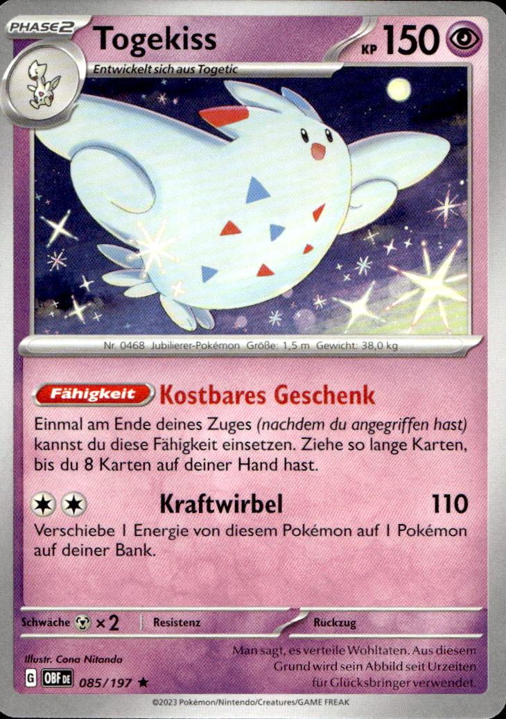 Togekiss - Obsidian Flames (Rare) [OBF-85] German / Near Mint / Normal