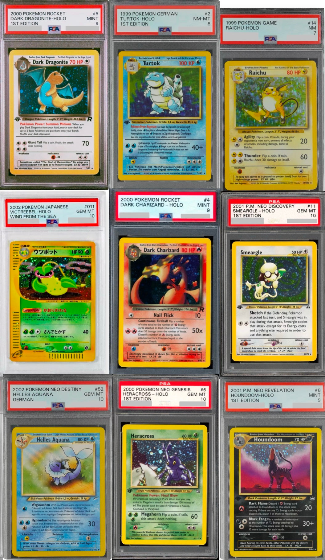 Pokemon Vintage PSA Mystery Pack WOTC 1997-2003