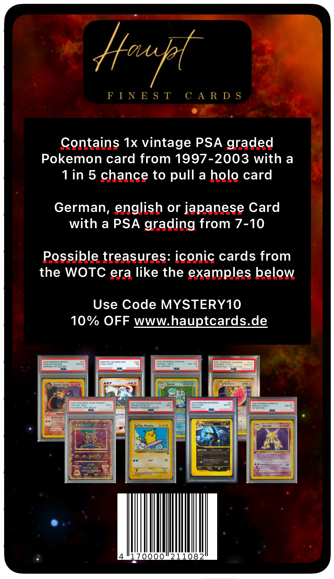 Pokemon Vintage PSA Mystery Pack WOTC 1997-2003