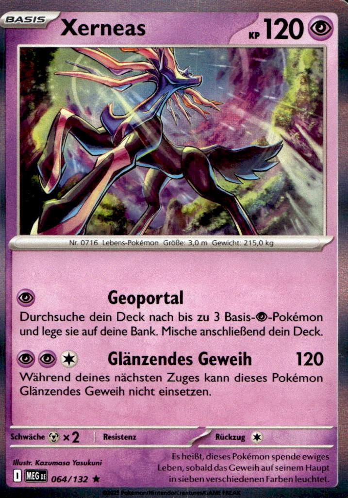 Xerneas - Mega Evolution (Rare) [MEG-64] German / Near Mint / Reverse-Holo Normal