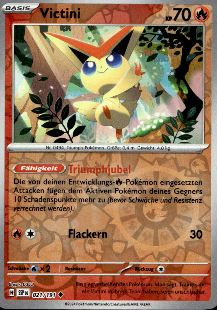 Victini - Surging Sparks (Uncommon) [SSP-21] German / Near Mint / Reverse-Holo Normal