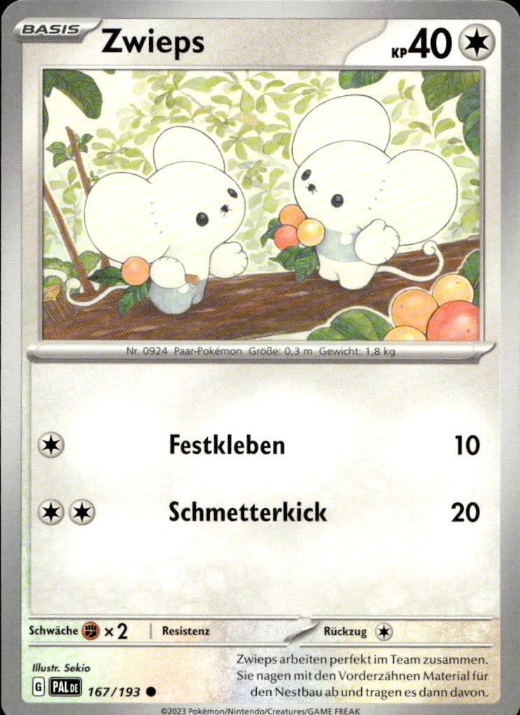 Zwieps - Paldea Evolved (Common) [PAL-167] German / Near Mint / Normal