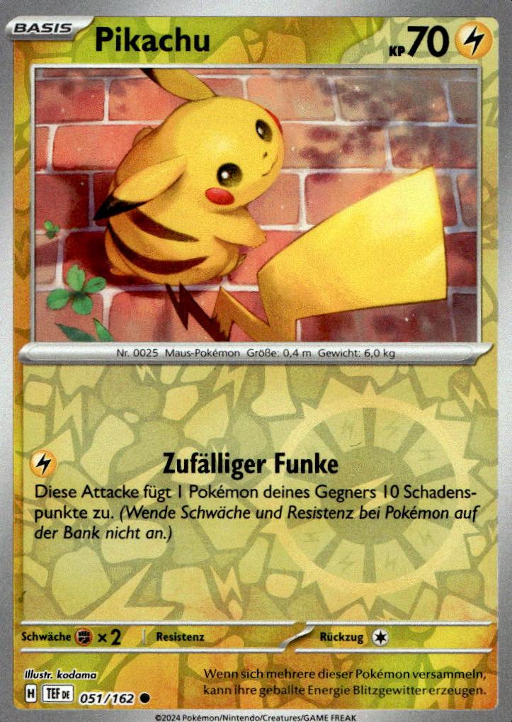 Pikachu - Temporal Forces (Common) [TEF-51] German / Near Mint / Reverse-Holo Normal