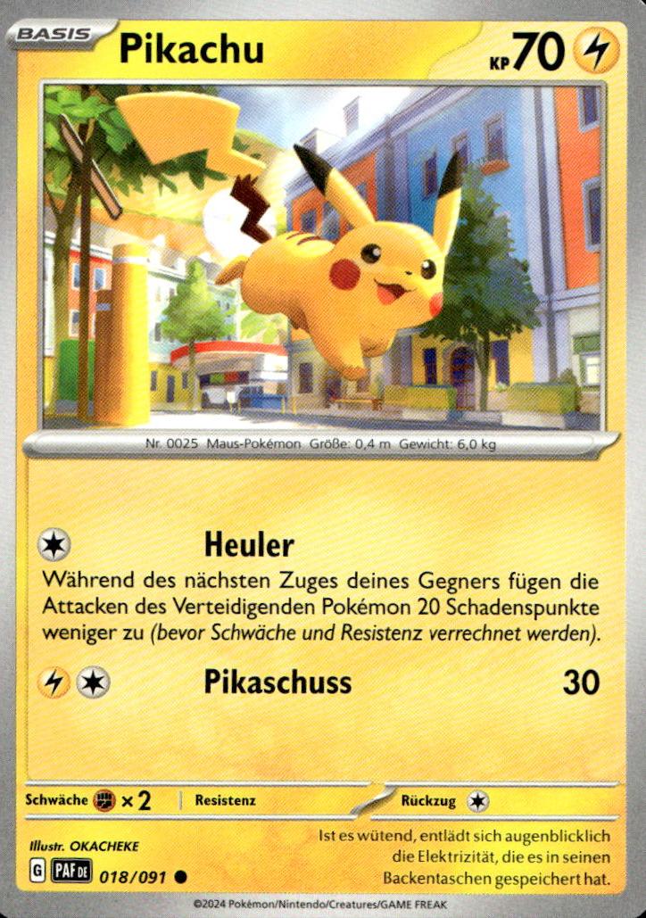 Pikachu - Paldean Fates (Common) [PAF-18] German / Near Mint / Normal