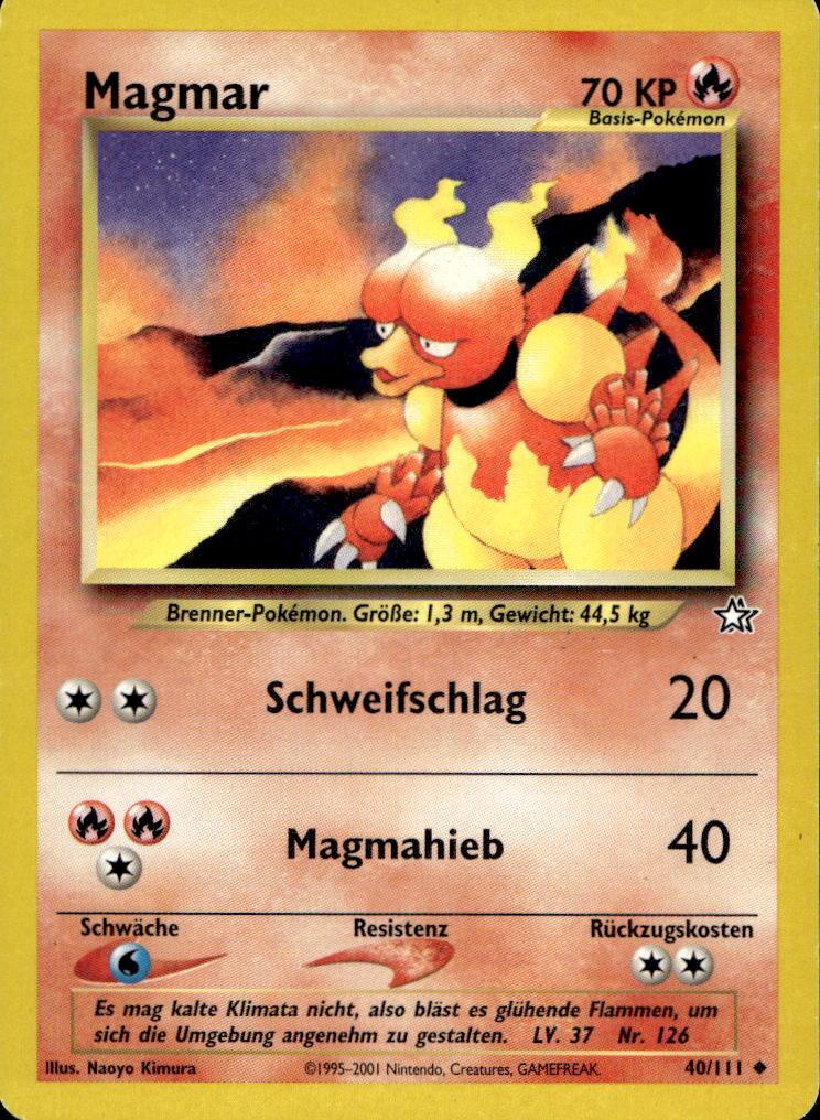 Magmar - Neo Genesis (Uncommon) [N1-40] German / Excellent / Normal