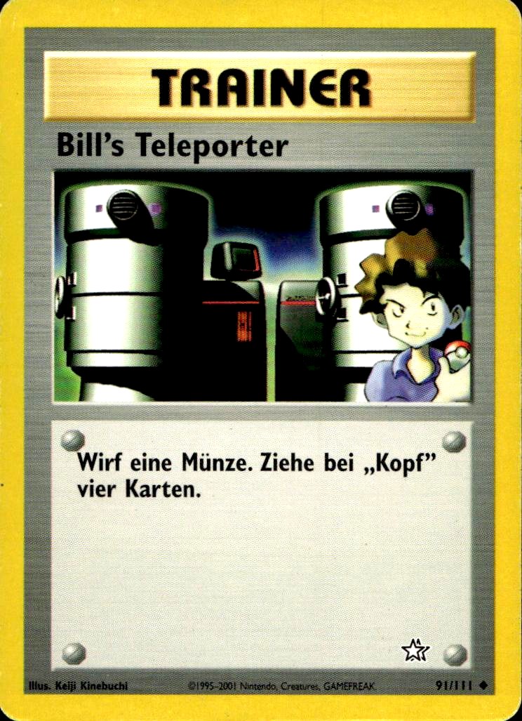 Bills Teleporter - Neo Genesis (Uncommon) [N1-91] German / Excellent / Normal