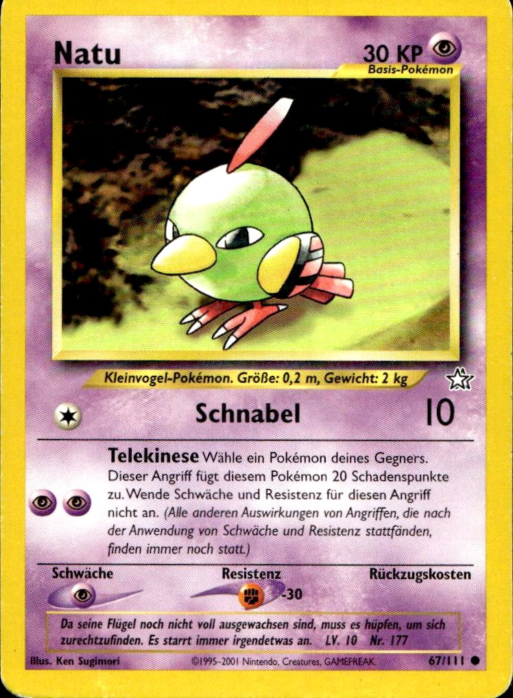 Natu - Neo Genesis (Common) [N1-67] German / Excellent / Normal