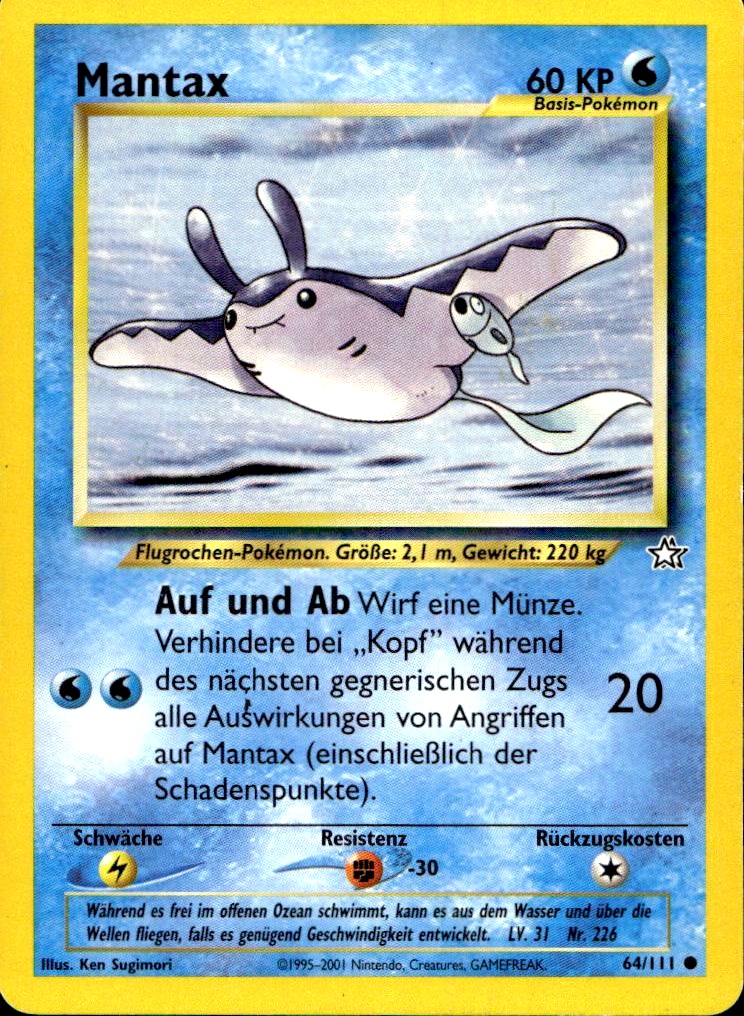 Mantax - Neo Genesis (Common) [N1-64] German / Excellent / Normal