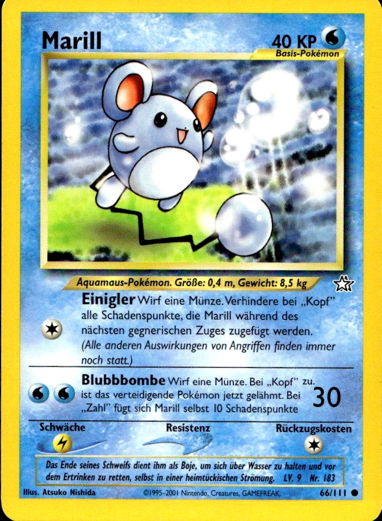 Marill - Neo Genesis (Common) [N1-66] German / Excellent / Normal