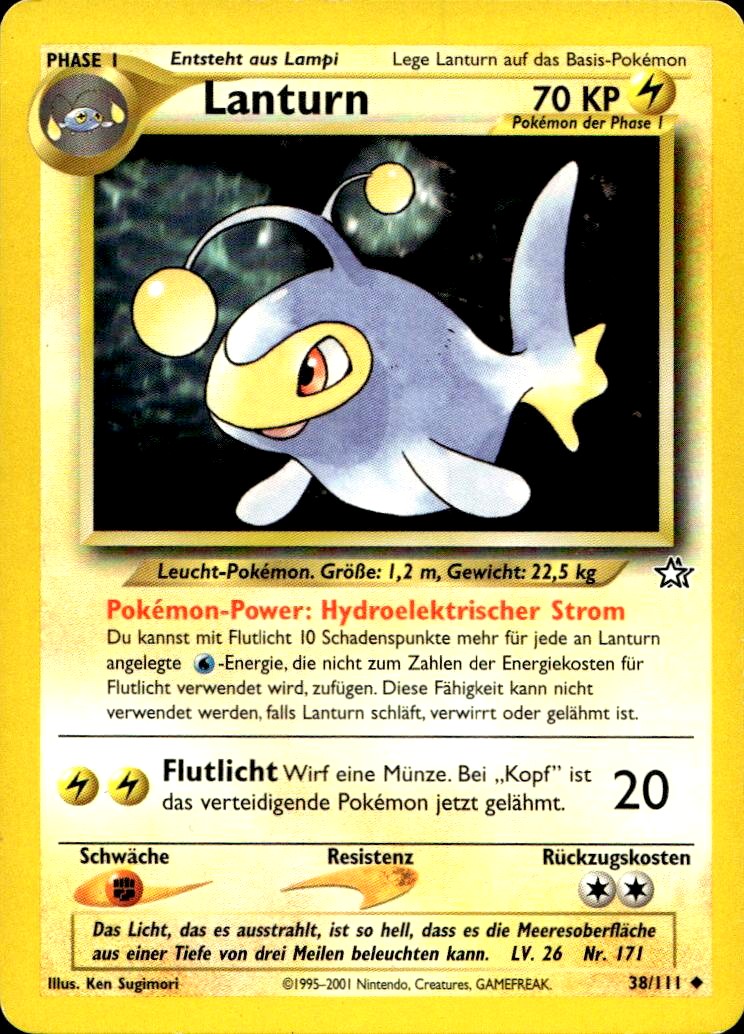 Lanturn - Neo Genesis (Uncommon) [N1-38] German / Excellent / Normal
